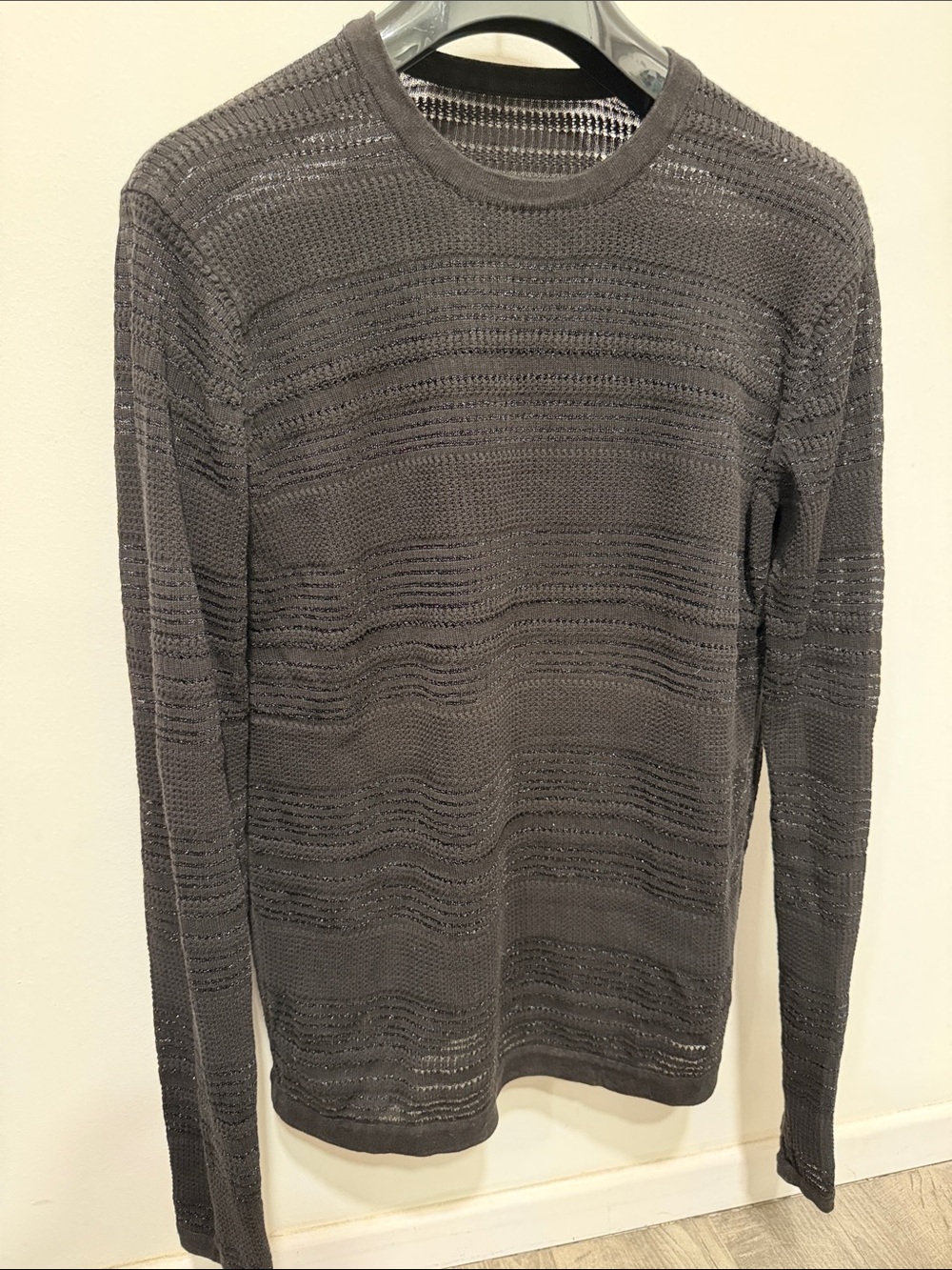 Men's Vintage Japan Knit  metallic semi-sheer metallic